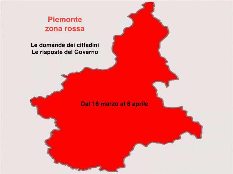 Piemonte zona rossa: le domande frequenti dei cittadini e le risposte del Governo