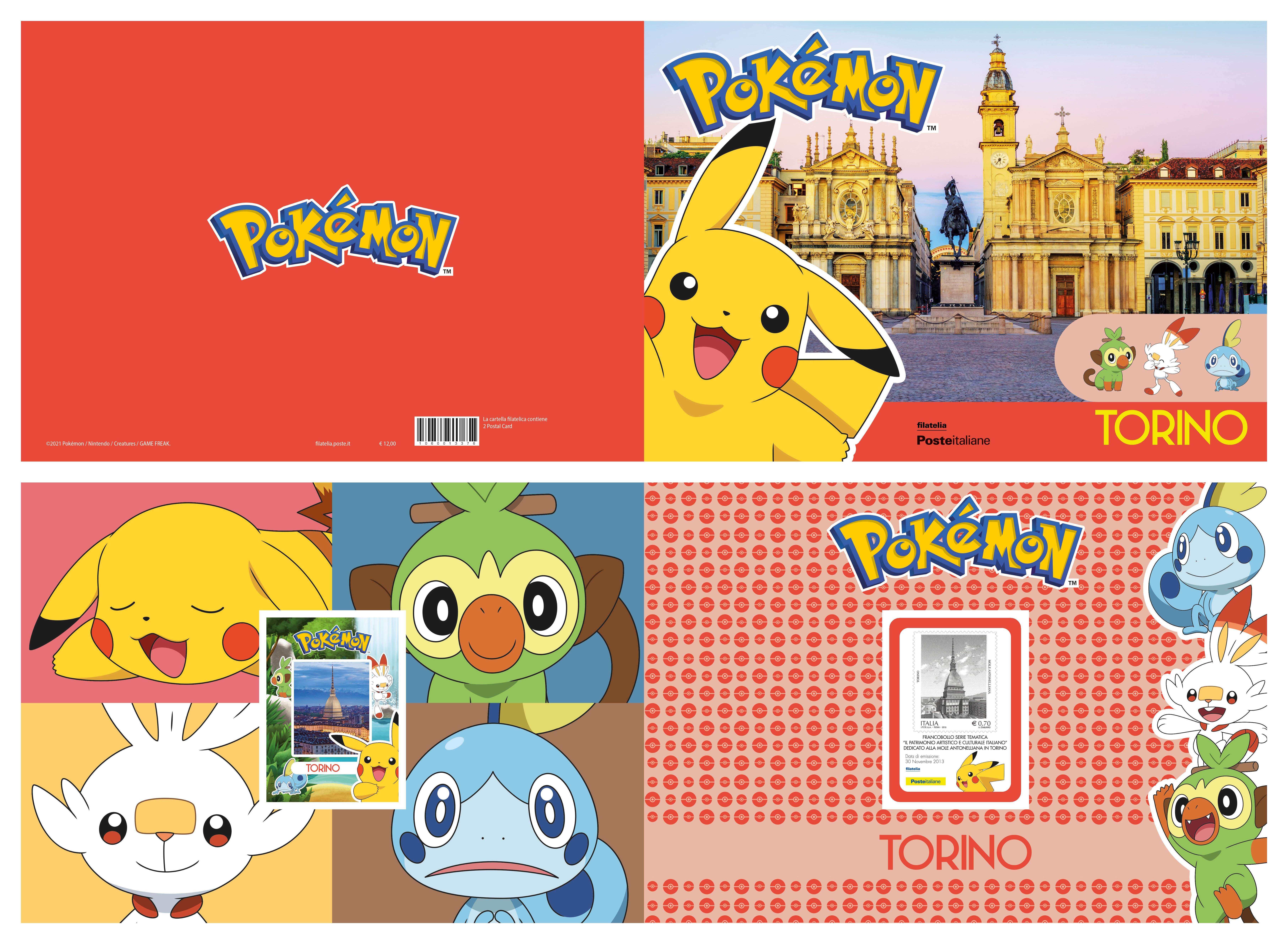 Poste Italiane celebra il 26 febbraio a Torino il Pokémon Day