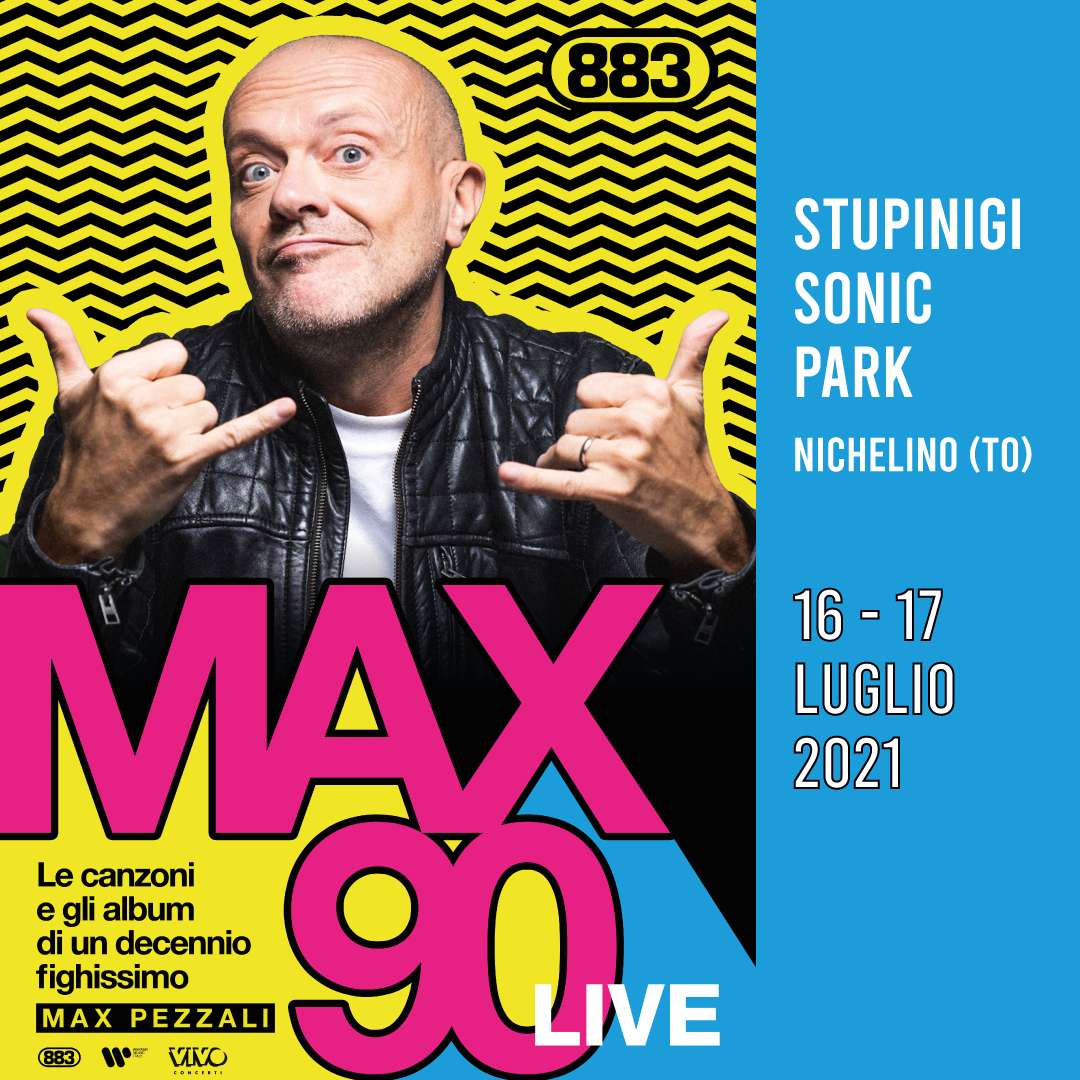 “Max 90 Live” il nuovo tour di Max Pezzali al Sonic Park