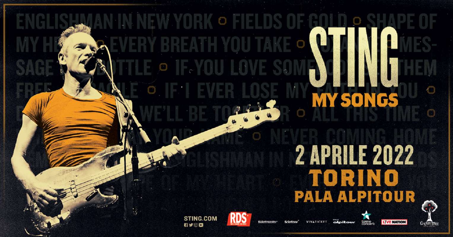 Sting ritorna a Torino ad aprile 2022 con il tour “My Songs