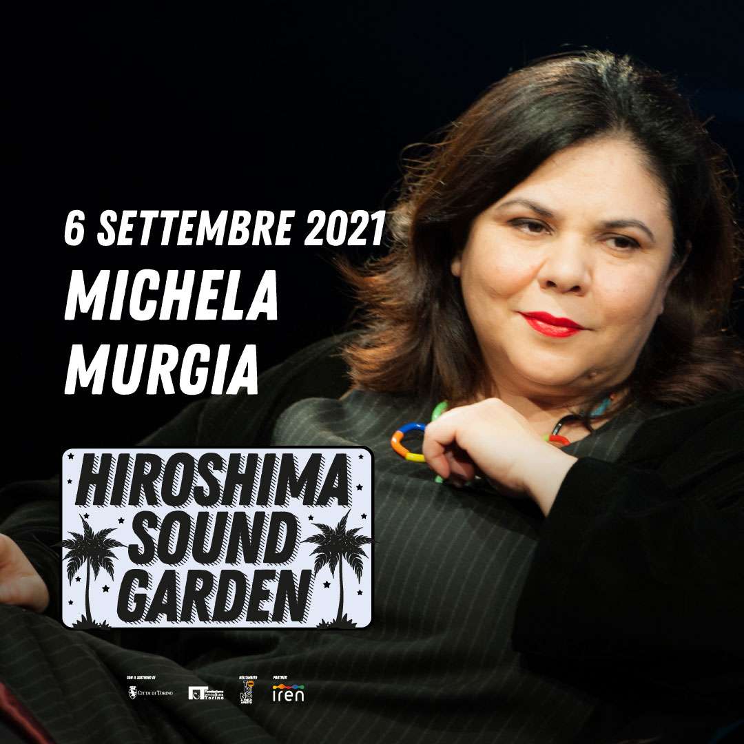 Michela Murgia sul palco dell'Hiroshima Sound Garden il 6 settembre