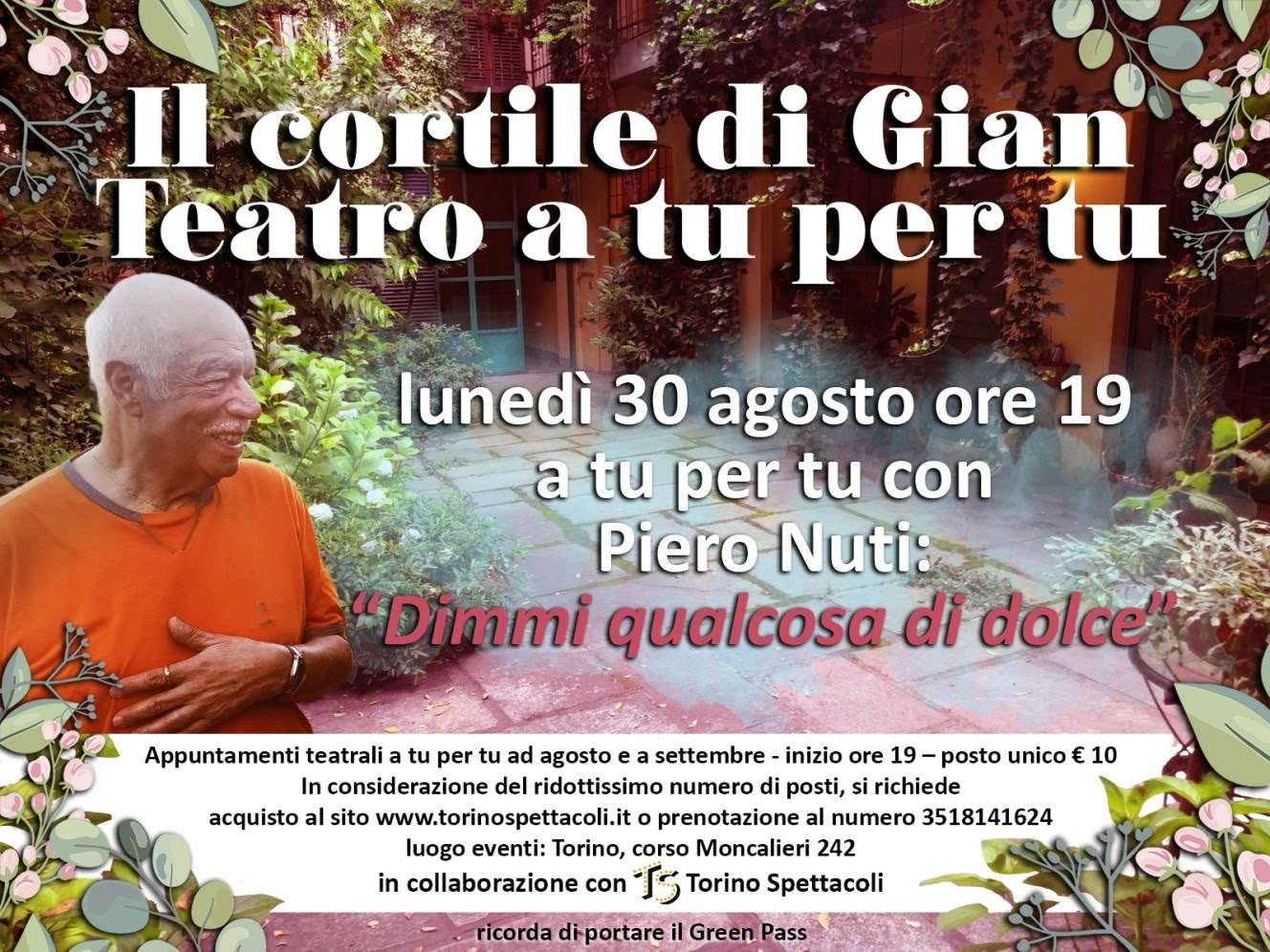 Il cortile di Gian, a Torino arritva il “Teatro a tu per tu