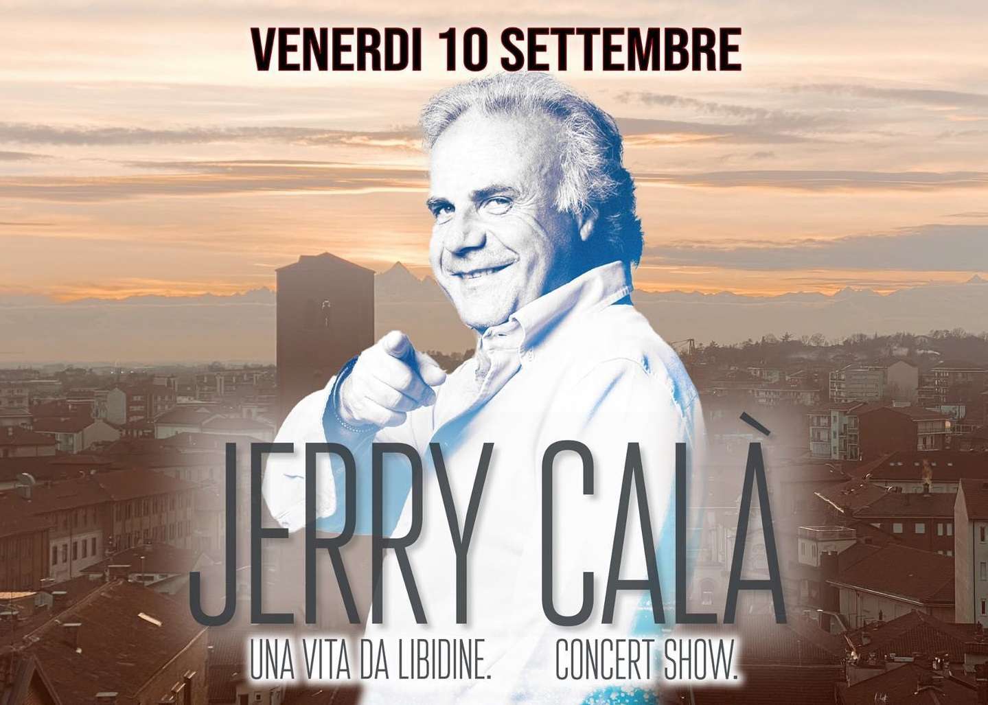 Una serata speciale a Chieri con lo show musicale di Jerry Calà