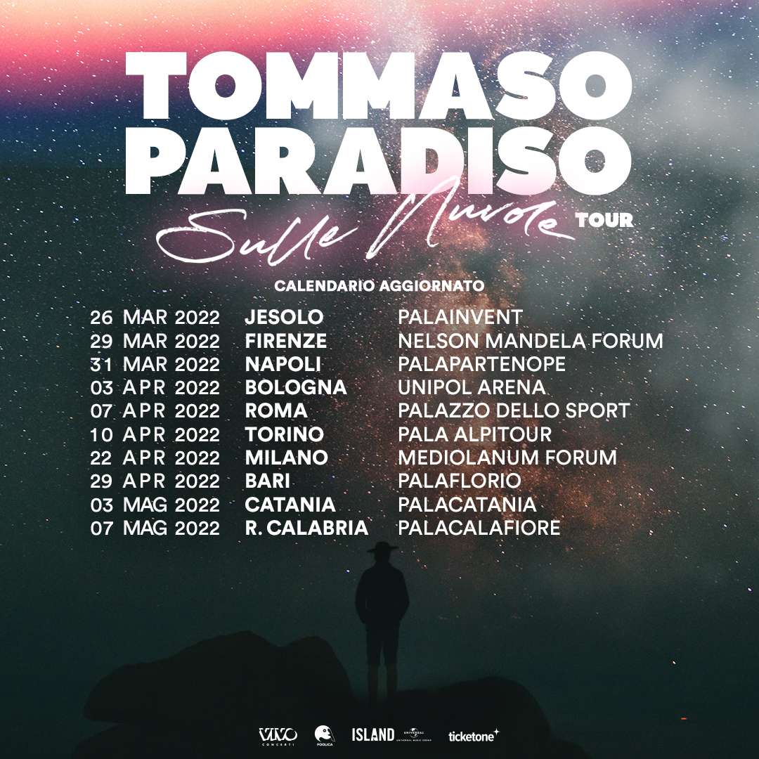 Tommaso Paradiso rimanda il suo tour. “Sulle Nuvole Tour” toccherà Torino il 10 aprile 2022